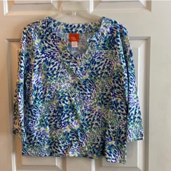 Hearts of Palms Tops - Hearts of Palms Petite jeweled shirt